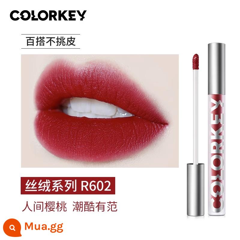 Colorkey Kiraqi son môi men son môi nữ r608 Kiraqi b605 chính thức flagship cửa hàng xác thực gương nhỏ màu đen - Dòng R602# Human Cherry-Velvet +7 Màu khuyên dùng