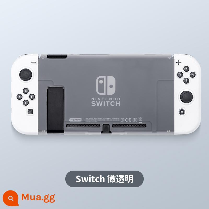 Vỏ bảo vệ Nintendo Switch, tay cầm Switchol, vỏ túi lưu trữ OLED, bộ phụ kiện đầy đủ, đế cắm ns, vỏ cứng, vỏ trong suốt, tách rời, vỏ mềm, hộp trò chơi di động bằng silicon - Vỏ thân thiện với da "Micro Transparent" √ Miễn phí phim + nắp