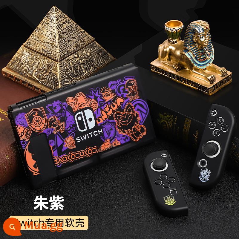 BJBite Nintendo switch vỏ bảo vệ switcholed tay cầm bìa silicone vỏ mềm ns phiên bản tuổi thọ pin vỏ tách rời bảng điều khiển trò chơi oled phiên bản Nhật Bản tích hợp phụ kiện vỏ cứng túi lưu trữ - Ốp điện thoại mềm silicon Switch "Vermillion Limited Edition" √Phim + nắp miễn phí