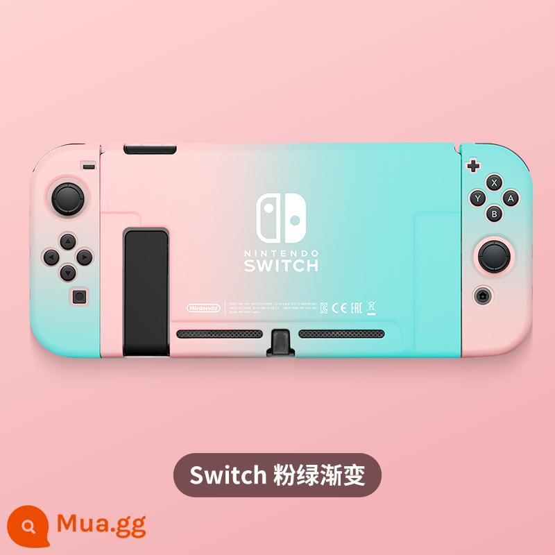 Vỏ bảo vệ Nintendo Switch, tay cầm Switchol, vỏ túi lưu trữ OLED, bộ phụ kiện đầy đủ, đế cắm ns, vỏ cứng, vỏ trong suốt, tách rời, vỏ mềm, hộp trò chơi di động bằng silicon - Vỏ thân thiện với da chuyển đổi "gradient xanh hồng" √ màng + nắp miễn phí