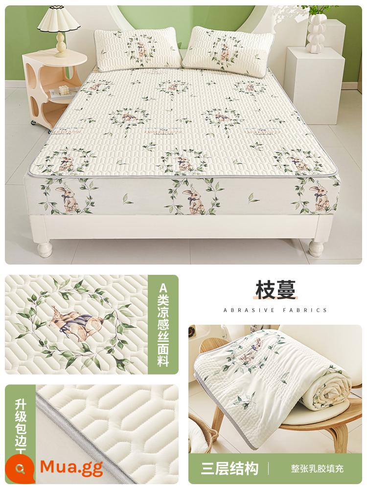 MUJI mùa hè băng lụa cao su trang bị tấm một mảnh trải giường nệm giường túi 2023 mới trải giường bao gồm tất cả - Zhiman [Đã kiểm tra chất lượng ✅ Mủ Thái dày] Vải dành cho bà mẹ và trẻ sơ sinh loại A