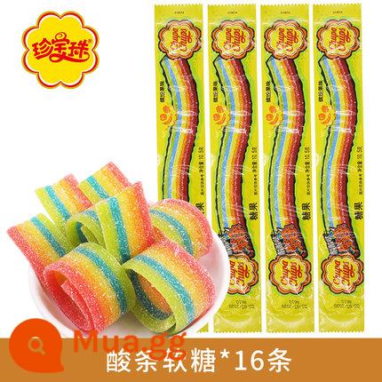 Kẹo dẻo Alpine Pearl Sour Candy Nước ép chua ngọt Long Strip Rainbow Gummy Candy Đồ ăn nhẹ cho trẻ em - Kẹo dẻo chua*15 miếng