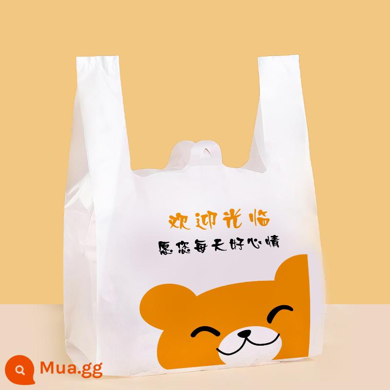 Phim hoạt hình -bao bì túi dày thực phẩm dày -CRAGRAD Super -Super -Market Fruit Hand -to -Vest Mua sắm Tùy chỉnh túi - gấu nhỏ