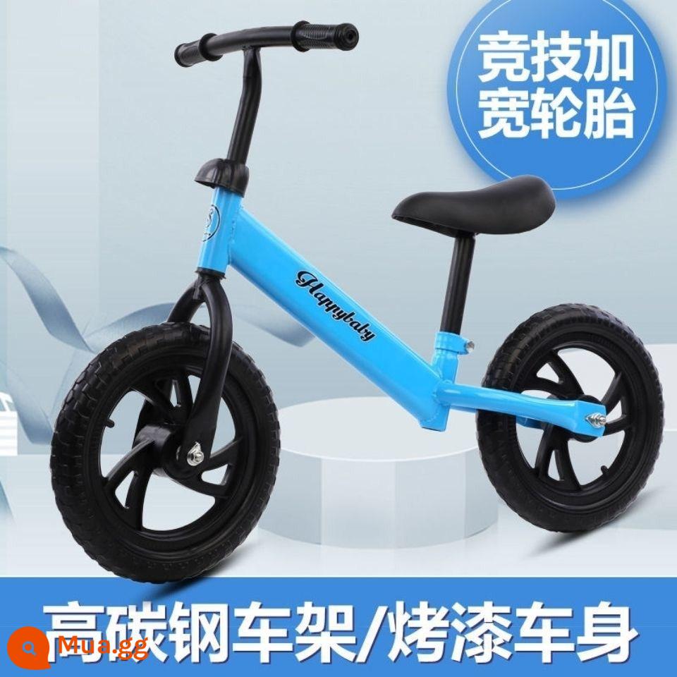 Xe đạp không bàn đạp song song xe Scooter xe cân bằng trẻ em 4 đến 8 tuổi xe Scooter mẫu trẻ em trên 3 tuổi - Bánh xe tạo bọt [xung lực không có quà] màu xanh