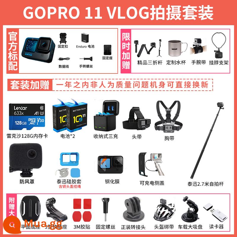 Camera thể thao GOPRO11/10/9 quay video ngắn đầu máy cưỡi camera lặn chống nước chống rung - Bộ quay vlog GOPRO 11 (tặng quà miễn phí khi tư vấn)