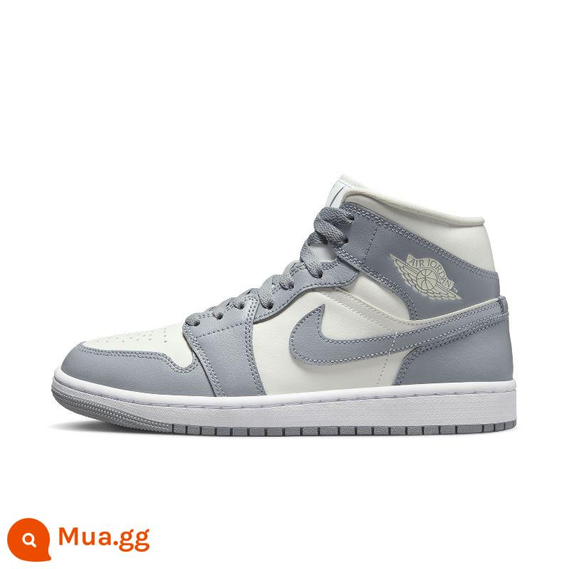 NIKE AIR JORDAN 1 AJ1 Joe 1 giày thể thao nữ giày bóng rổ ống giữa thường ngày BQ6472-308-141 - Cánh buồm trắng/xám vô hình/trắng (BQ6472-115)