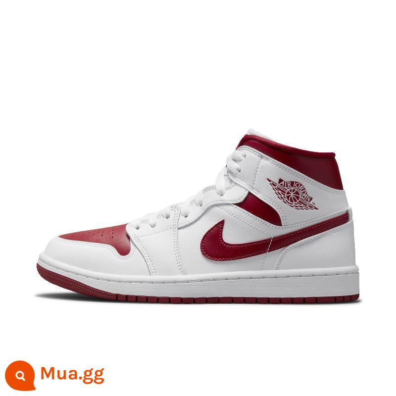 NIKE AIR JORDAN 1 AJ1 Joe 1 giày thể thao nữ giày bóng rổ ống giữa thường ngày BQ6472-308-141 - Trắng đỏ (BQ6472-161)