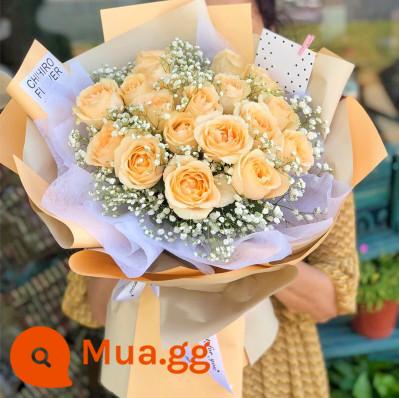 Bó hoa hồng đỏ Thái Nguyên 99 bông hoa Datong Yangquan Changzhi Jincheng Shuozhou Jinzhong City Flower Shop Express - 19 hoa hồng sâm panh