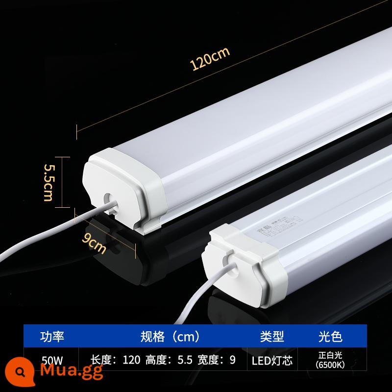 Đèn LED chống thấm nước ba đèn IP65 đèn chống ẩm kho lạnh xưởng xưởng phòng tắm ngoài trời chống thấm nước chiếu sáng ngoài trời - Đèn chống nước 1,2 mét 50W ánh sáng trắng IP65