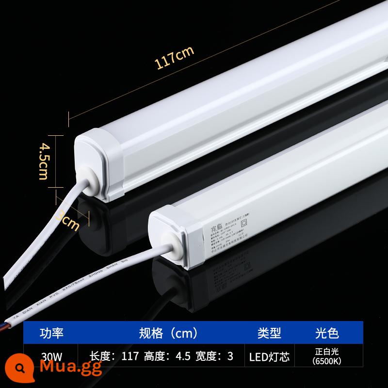 Đèn LED chống thấm nước ba đèn IP65 đèn chống ẩm kho lạnh xưởng xưởng phòng tắm ngoài trời chống thấm nước chiếu sáng ngoài trời - Đèn chống nước 1,2 mét 30W ánh sáng trắng IP65