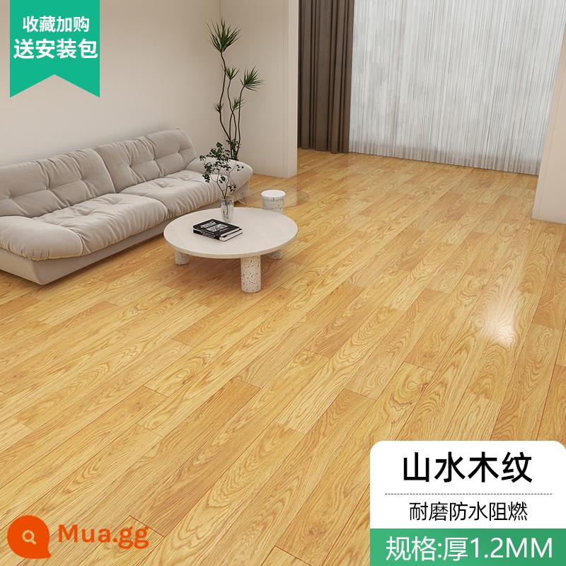 Sàn nhựa PVC thương mại da dày chịu mài mòn sàn xi măng chống cháy được lát trực tiếp thảm trải sàn hộ gia đình - Họa tiết cảnh quan 1,2mm, chống mài mòn và dễ lau chùi, 1 mảnh = 10m2 = 2 mét * 5 mét