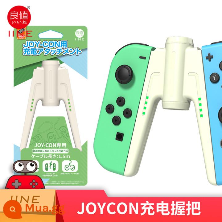 Nintendo chính hãng Switch tay cầm NS tháo rời joycon trái và phải đầu chó khung phụ kiện ngoại vi - [Chính hãng giá trị tốt] Kẹp sạc hình chữ V màu trắng [Có cáp sạc]