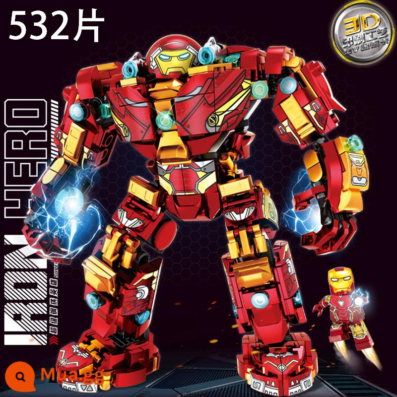 Trung Quốc Khối Xây Dựng Người Sắt Chống Hulk Mecha Robot Aberdeen Bọc Thép Xếp Hình Trẻ Em Đồ Chơi Lắp Ráp Cậu Bé Quà Tặng - Hulkbuster mecha [giá đặc biệt hàng ngày cho 20 miếng] nhận miễn phí 1 nhân vật nhỏ