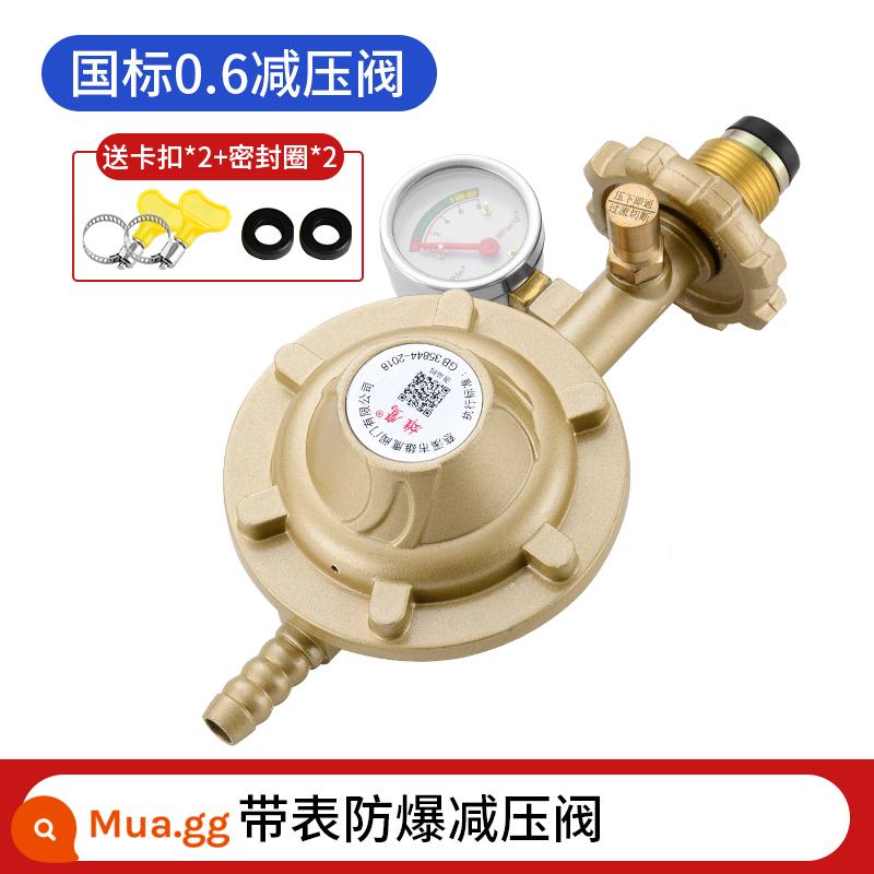 Hộ gia đình tiêu chuẩn quốc gia 0.6 khí hóa lỏng chống cháy nổ van giảm áp chai gas tự khóa van áp suất thấp máy nước nóng gas van áp suất không đổi - Tự khóa rò rỉ khí 0,6 [đồng hồ đeo tay chống cháy nổ]