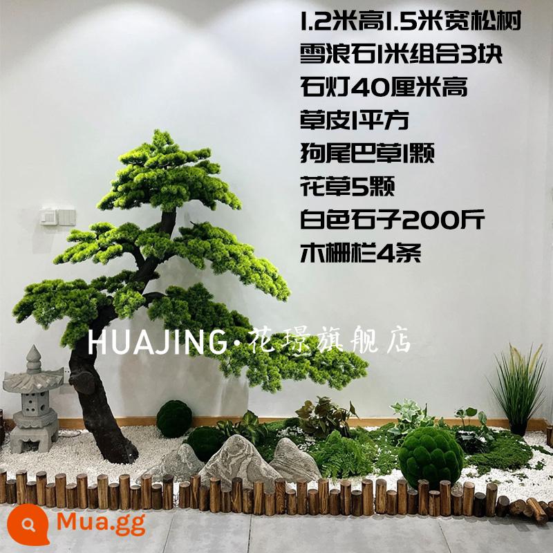 Mô phỏng lớn chào mừng cây thông podocarpus trang trí cửa sổ khách sạn cây thông giả mới phong cách Trung Quốc trang trí cảnh quan trong nhà cây xanh - Gói 2 [cao 1,2 mét] hình dạng tùy chọn