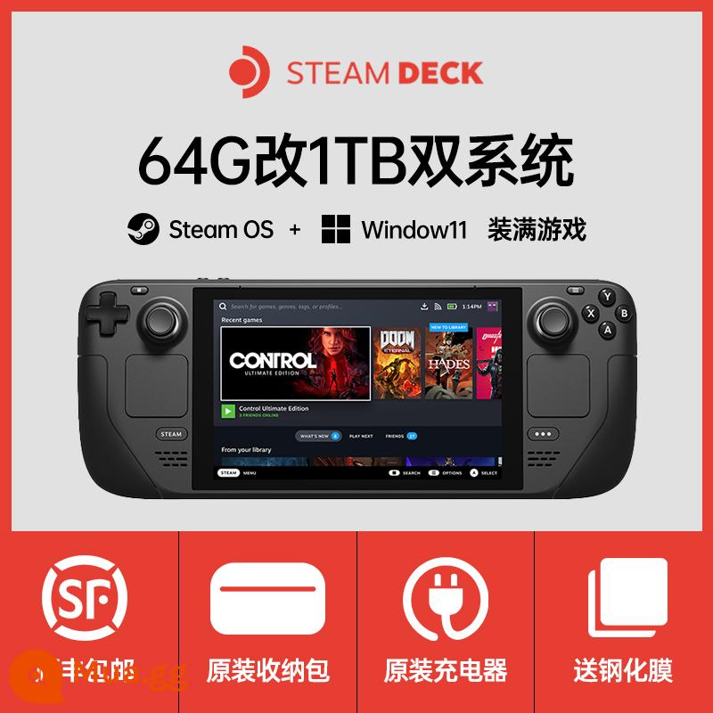 Steam Deck đã qua sử dụng tại chỗ steam deck steamdeck cầm tay 64G máy chơi game cầm tay hệ thống kép 1T - [99 mới] Nâng cấp hệ thống kép os/win 1T + tản nhiệt★Copy đầy đủ game (có gói quà)