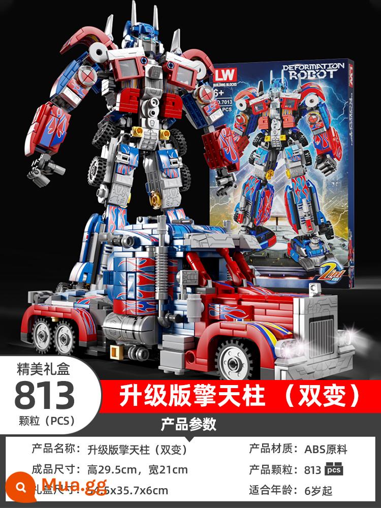 Bé Trai Khối Xây Dựng Transformers Lego Series Bumblebee Xe Robot Mecha Xếp Hình Đồ Chơi Lắp Ráp - Optimus Prime [Phiên bản nâng cấp] 2 cách chơi + 813 hạt