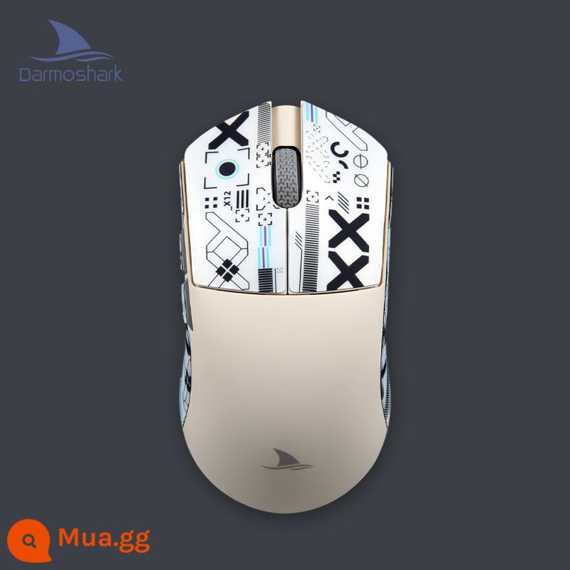 Chuột nhẹ Darmoshark M3 PAW3395 trò chơi thể thao điện tử chuột có dây không dây ba chế độ - Miếng dán chống trượt M3 Camel + silicone trắng