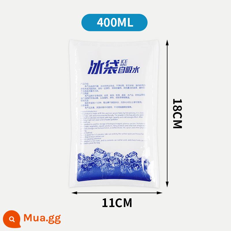 Túi nước đá tự hấp thụ không chứa nước dùng một lần dày đặc bảo quản thực phẩm trong tủ lạnh đặc biệt tái sử dụng đông lạnh thương mại - Túi đá tự mồi 400ml [100 miếng]