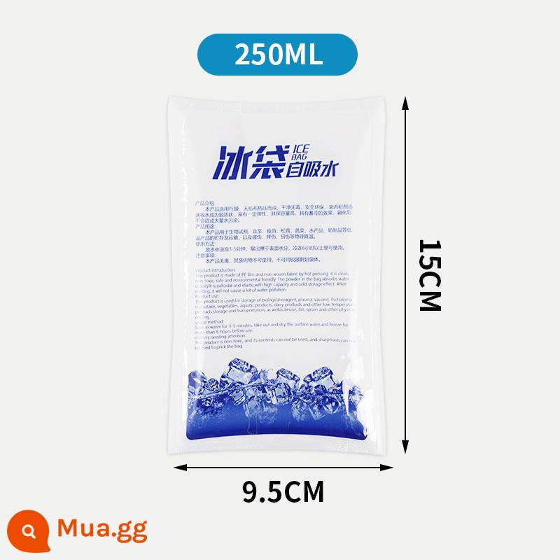 Túi nước đá tự hấp thụ không chứa nước dùng một lần dày đặc bảo quản thực phẩm trong tủ lạnh đặc biệt tái sử dụng đông lạnh thương mại - Túi đá tự mồi 250ml [100 miếng]