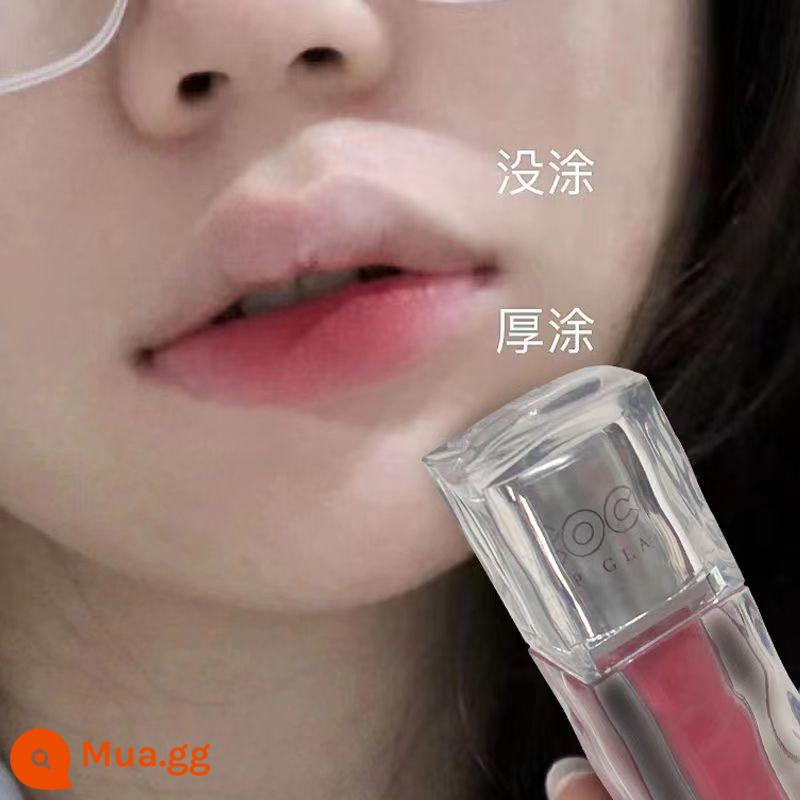 Sữa Huhu Sweet Apricot Nude Lip Clay Plain Matte Matte Lip Men Hiển thị Son môi Trắng Sinh viên Giá cả phải chăng Thương hiệu nhỏ Phụ nữ - 03#/Hơi đỏ (ngọt)