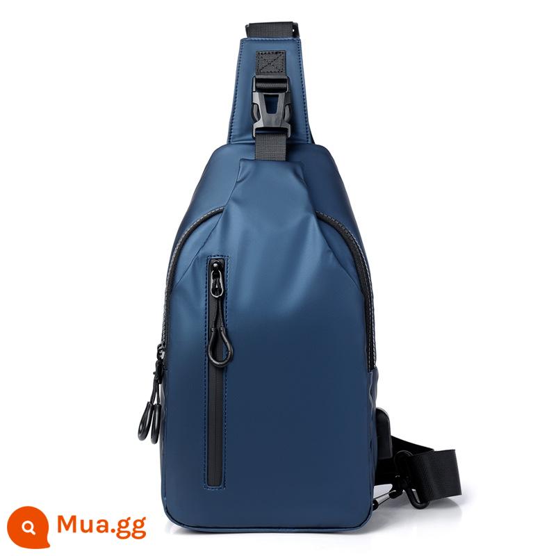 Tide thương hiệu CK satchel nam Messenger vai giản dị tất cả các trận đấu thời trang kết cấu chống thấm nước túi ngực đa chức năng mới ba lô - màu xanh da trời