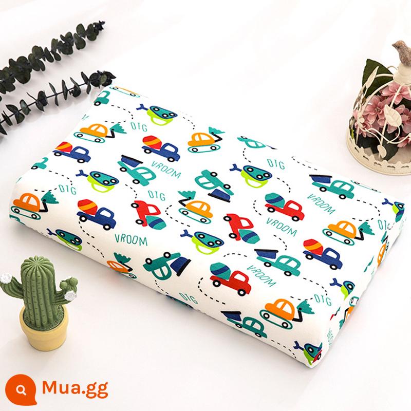 Gối cao su trẻ em bằng cotton nguyên chất 44x27 Vỏ gối cao su cho bé 30x35x40x50x55x60 cotton cho bé - Vỏ gối ô tô (1 chiếc)