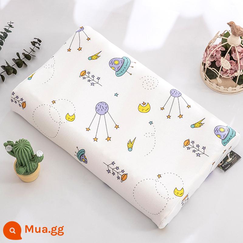 Gối cao su trẻ em bằng cotton nguyên chất 44x27 Vỏ gối cao su cho bé 30x35x40x50x55x60 cotton cho bé - Vỏ gối Dreamer (1 chiếc)