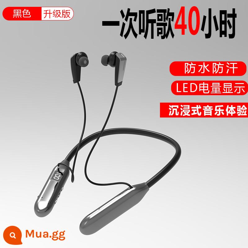 Tai nghe bluetooth không dây in-ear thể thao đeo cổ chống ồn thời lượng pin lớn chất lượng cao đeo cổ cho Huawei - Phiên bản nâng cấp-[Đen]-40 giờ nghe nhạc và gọi điện