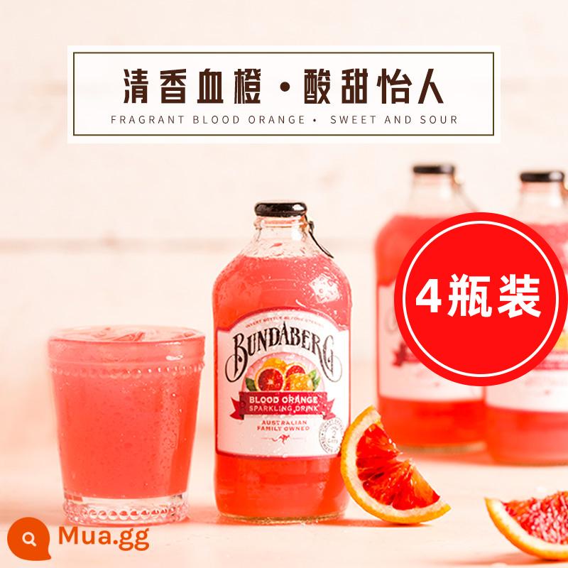 Úc Bundesberg soda bundaberg gừng nước gừng khô nước chanh nước có ga nước giải khát nhập khẩu hàng đầu cửa hàng - Cam máu*4 chai