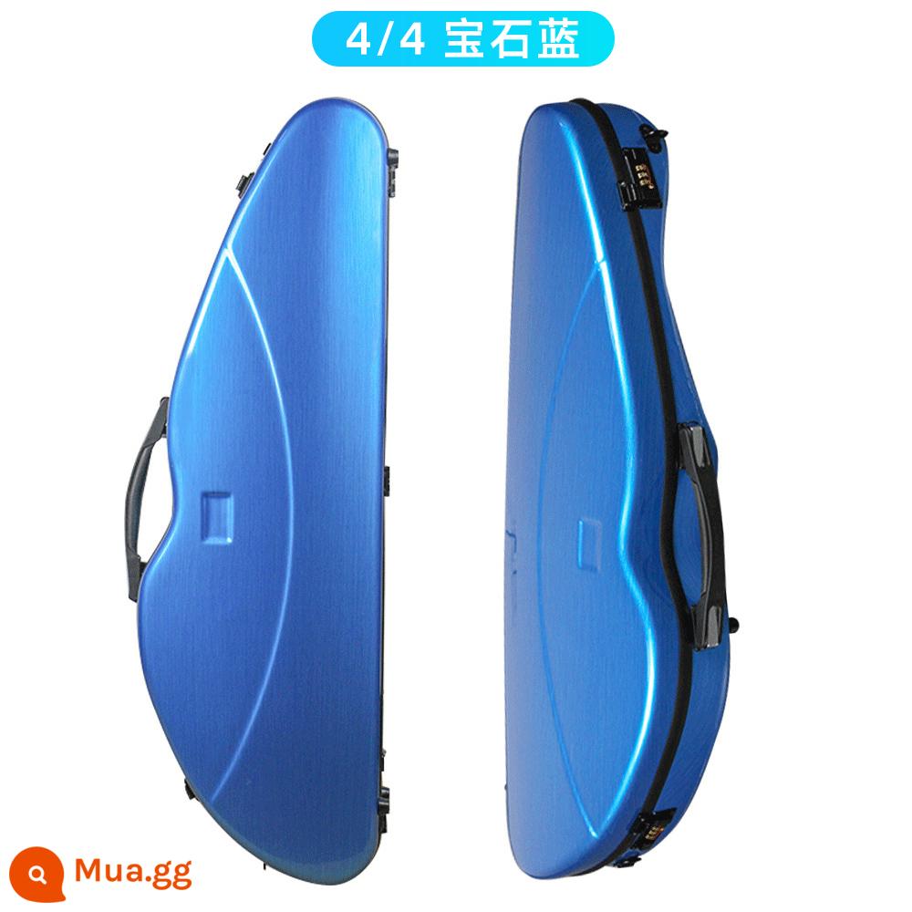 Thân nhẹ có thể mang hộp violin bằng sợi carbon với hình tam giác áp lực 4/4 túi đàn violin hộp đàn piano - Ngọc Sapphire xanh