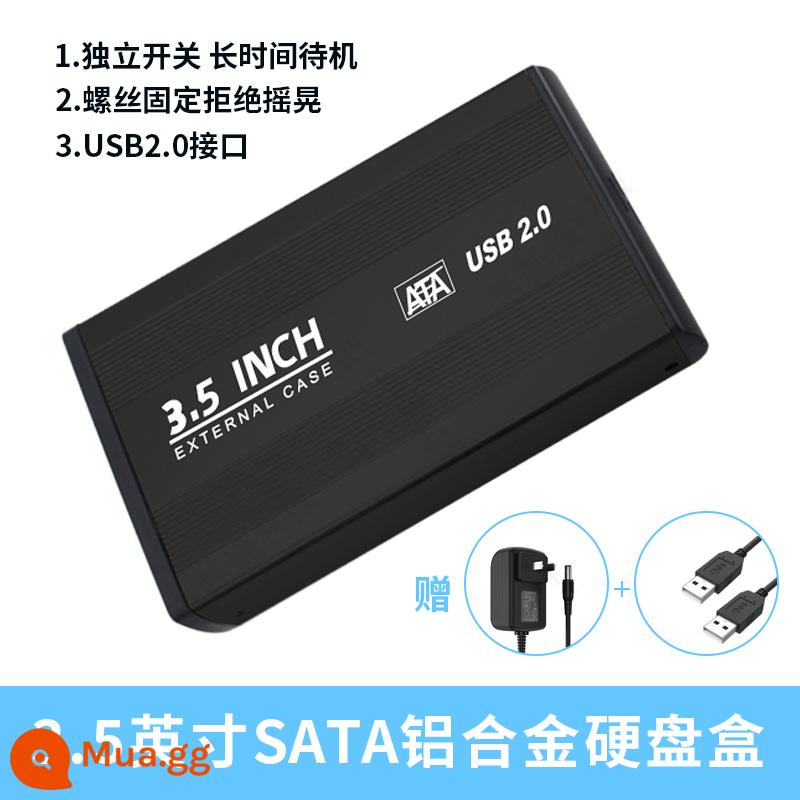 Ổ Cứng Di Động Hộp Cổng Nối Tiếp SATA Đa Năng 3.5/2.5 Inch USB3.0 Máy Tính Máy Tính Xách Tay Kết Nối Bên Ngoài - đen