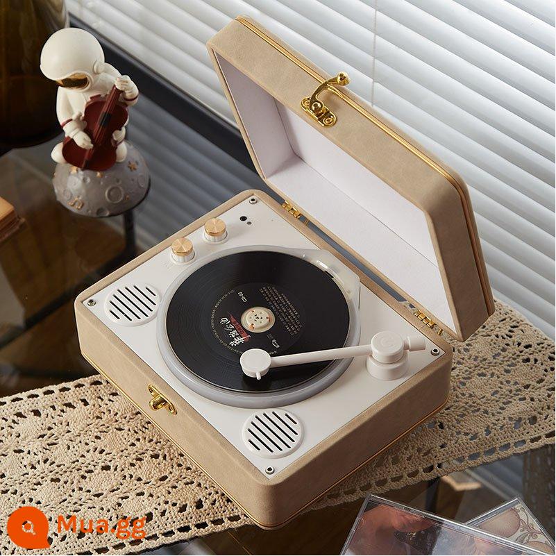 Thời gian và Thời gian Đầu CD Nghe Album Đĩa Inserter và Player Disc Retro Loa Bluetooth Ins Cùng Phong Cách Quà Tặng Sinh Nhật - Ngoại hình và chất lượng âm thanh màu trắng be Time 1966 được nâng cấp hoàn toàn