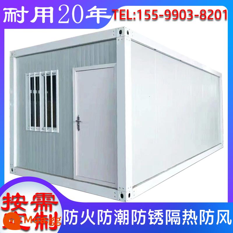 Khu dân cư nhà container nhà di động phòng hoạt động hộp cách ly dịch công trường xây dựng ngoài trời phòng hội đồng đơn giản phòng hội đồng nhà kho vuông - [Phòng container tiêu chuẩn màu trắng]3m*5.95m*2.8m