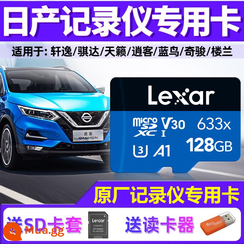 Máy ghi âm lái xe Lexar Nissan thẻ đặc biệt Thẻ TF tốc độ cao 128G Sylphy 14 thế hệ 21/22 cổ điển Qijun Qashqai Tiida Tianlai Jinke thẻ lưu trữ nội bộ thẻ sd xe hơi thẻ nhớ - Thẻ nhớ giám sát máy ghi âm lái xe 128G TF