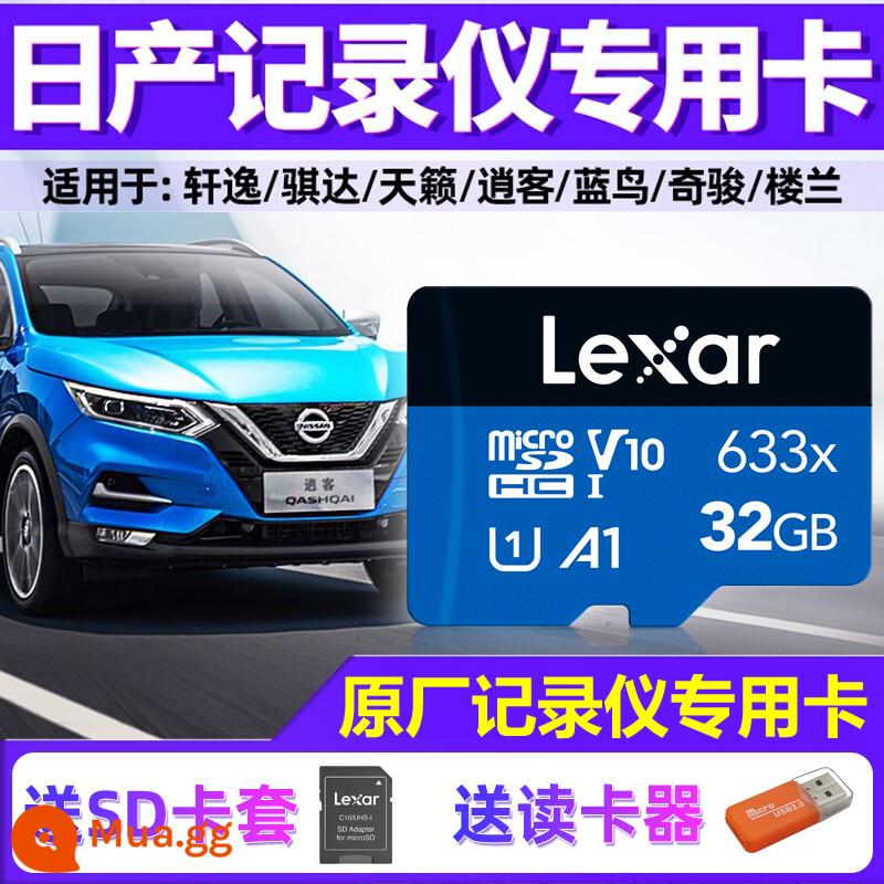 Máy ghi âm lái xe Lexar Nissan thẻ đặc biệt Thẻ TF tốc độ cao 128G Sylphy 14 thế hệ 21/22 cổ điển Qijun Qashqai Tiida Tianlai Jinke thẻ lưu trữ nội bộ thẻ sd xe hơi thẻ nhớ - Thẻ nhớ giám sát máy ghi âm lái xe thẻ TF 32G