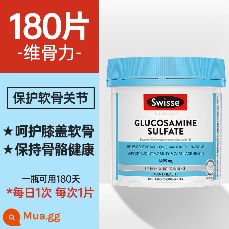 Viên uống canxi Swisse cho người trung niên và người già bị chuột rút chân tay, đau nhức chân tay Viên uống canxi ÚC swisse chính hãng flagship store chính hãng - [Chăm sóc sức khỏe sụn khớp] Glucosamine 180 viên, ngày 1 viên