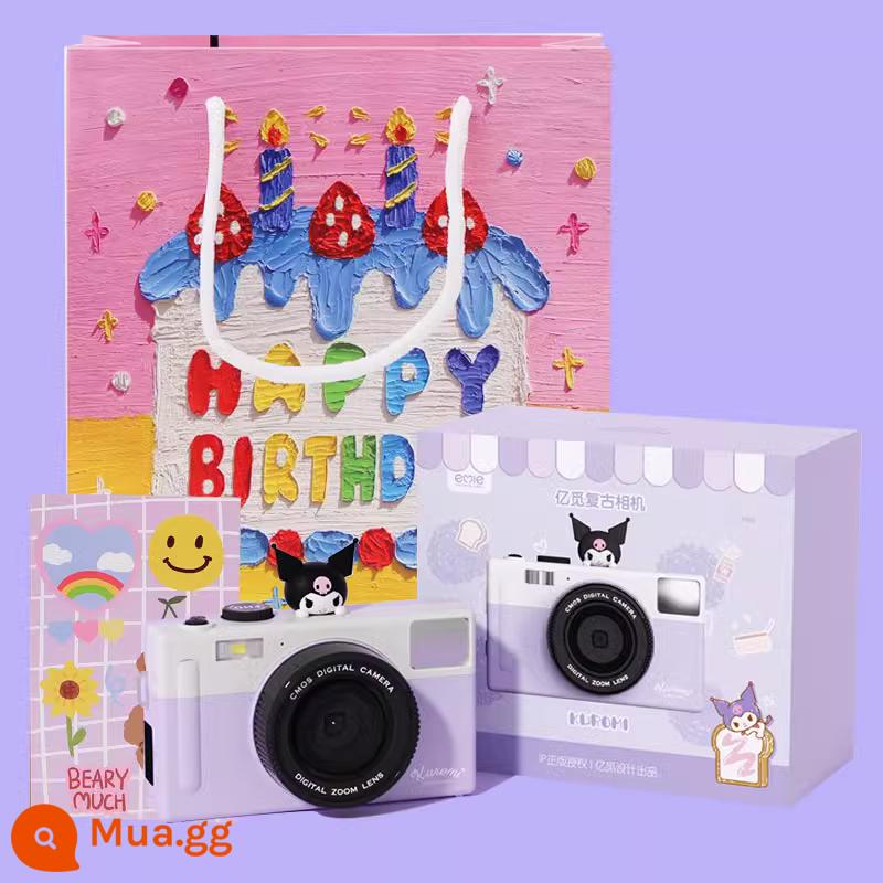 Sanrio Kuromi máy ảnh trẻ em đồ chơi kỹ thuật số Polaroid cô gái món quà sinh nhật sinh viên ảnh ccd kho báu - Culomi CDR1 [Mẫu túi quà 32G] Màn hình lớn 3.0/Nhận dạng khuôn mặt