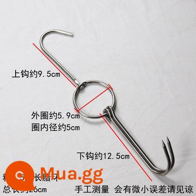 Treo giá nướng inox giá vịt quay gà nướng thịt xông khói quay ngỗng quay khô vịt trống cống dầu nước giá nhà bếp giá thịt thương mại - 10 móc ngỗng quay, móc lẻ