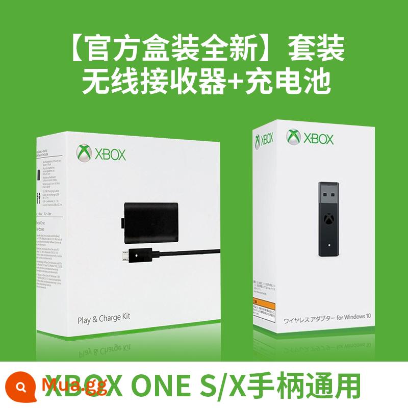 Thích hợp cho pin của bộ điều khiển xbox gốc của Microsoft dành cho tay cầm chơi game X sê-ri bộ điều hợp không dây bộ sạc pin lithium Bộ phụ kiện đầu thu XSX thế hệ thứ hai ưu tú Bluetooth - MỘT Bộ Sạc Pin Chính Hãng + Đầu Thu Được Đóng Hộp