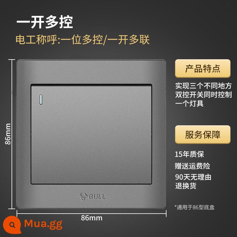 Ổ cắm bò hàng đầu chính thức tường hộ gia đình bảng điều khiển ổ cắm bò năm lỗ xốp trang web chính thức chính thức màu xám chính hãng - Một bộ điều khiển đa năng (màu xám bầu trời đầy sao)