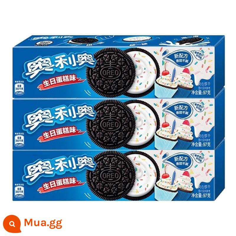 Oreo Original Socola Mỏng Giòn Nhẹ Bánh Sandwich Kem Hoa Anh Đào 97g Bánh Sandwich - [3 hộp] Hương bánh sinh nhật 97g