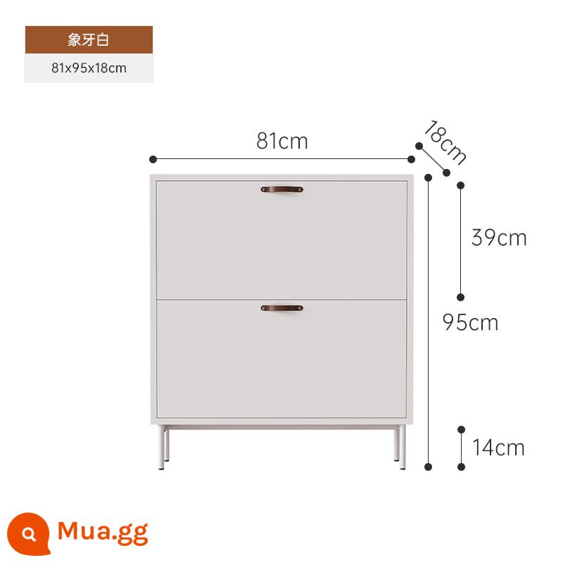 Tủ giày xô siêu mỏng đơn giản cửa nhà căn hộ nhỏ cửa ra vào tủ kệ giày lưu trữ đơn giản và tiết kiệm không gian - Ngà voi