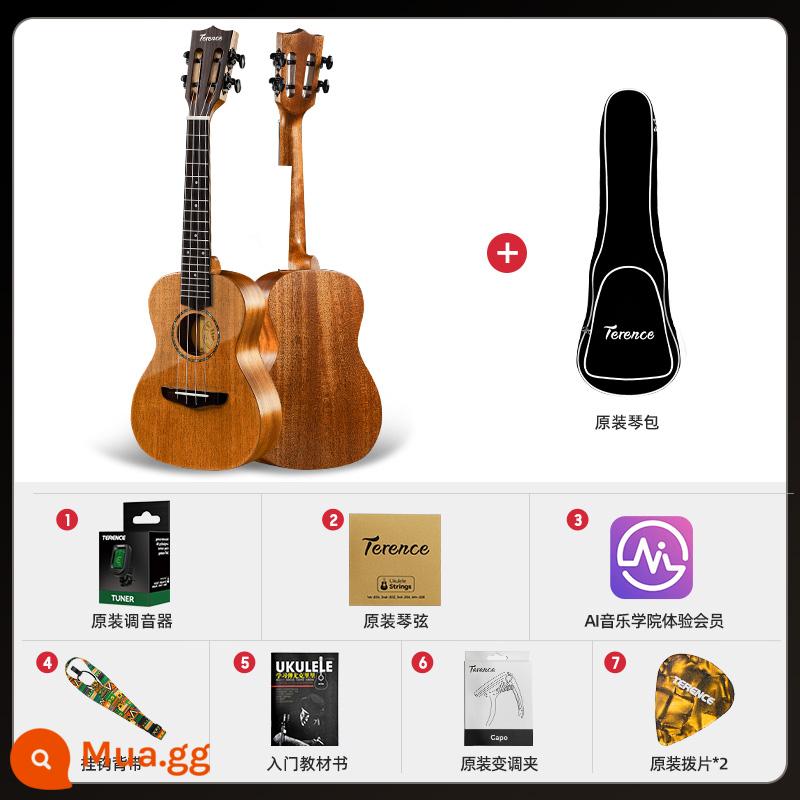 Đàn Ukulele đơn bảng 23 inch trẻ em đàn guitar nhỏ người lớn cô gái mới bắt đầu nhập cảnh đàn Ukulele nam - TK2-gỗ gụ veneer