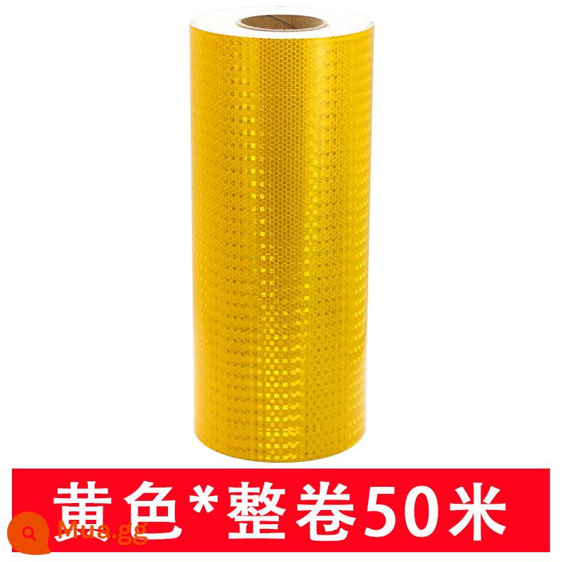 40cm ban đêm miếng dán phản quang dạ quang nổi bật giao thông đường bộ băng cảnh báo chống va chạm nhãn dán logo lưới phản quang phim - Ngôi Sao Sáng-Cam Vàng-40cm*50m