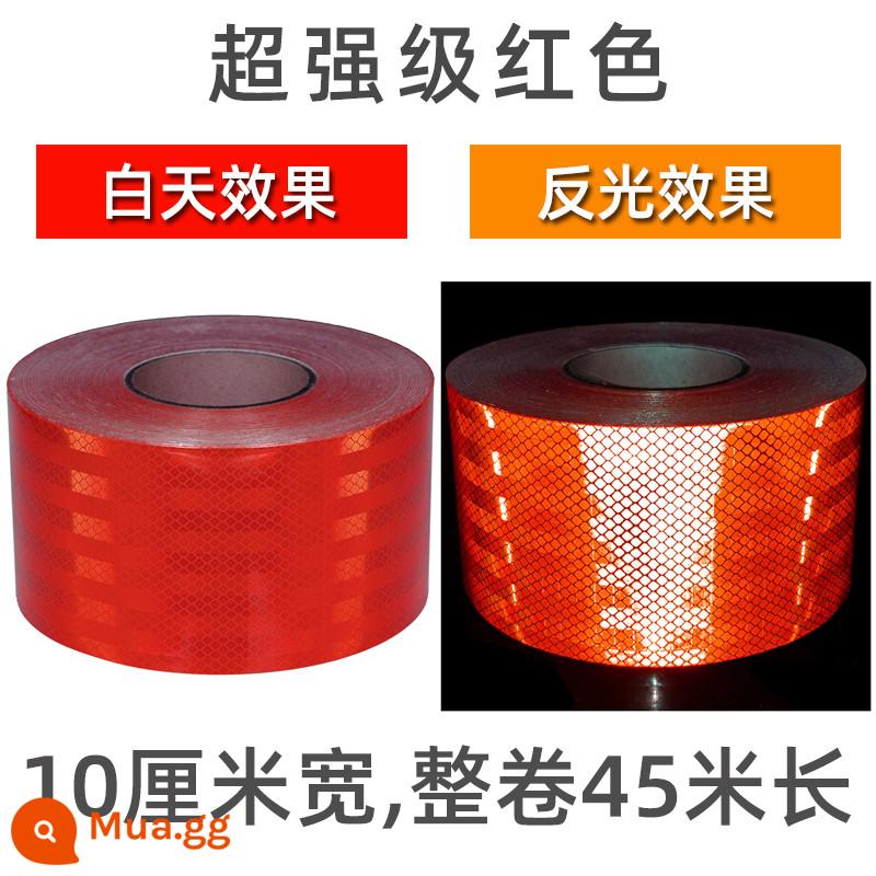 5cm siêu mạnh ban đêm miếng dán phản quang dải cột cảnh báo giao thông chống va chạm dấu hiệu cảnh báo miếng dán băng dạ quang nổi bật - Siêu cấp-đỏ-10cm*45m