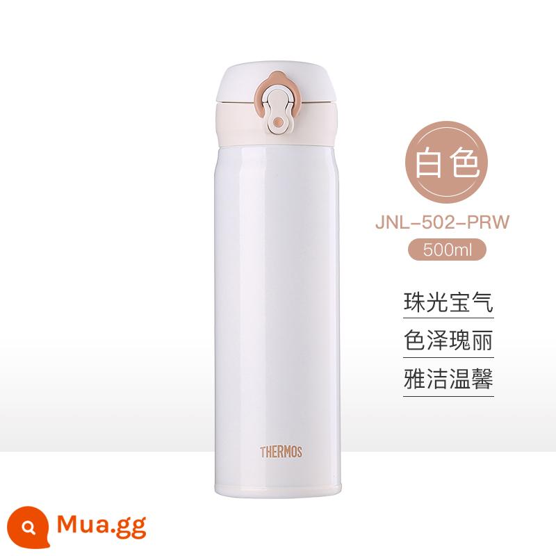 [Tự vận hành] Bình giữ nhiệt di động bằng thép không gỉ THERMOS Thermos Di động đơn giản Cách nhiệt lâu dài 500ml - JNL-502 màu trắng