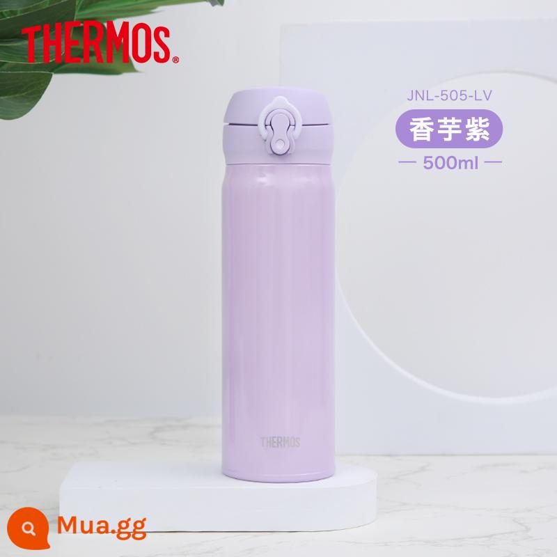 [Tự vận hành] Bình giữ nhiệt di động bằng thép không gỉ THERMOS Thermos Di động đơn giản Cách nhiệt lâu dài 500ml - JNL-505 Khoai môn tím