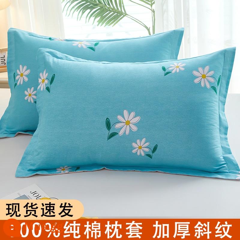 2022 Mới 100 Bộ Gối Cotton Nguyên Chất Vỏ Gối Một Đôi Đĩa Đơn 48Cm X 74Cm Toàn Đầu Đơn Nam - C Little Daisy [bông chất lượng Tân Cương được mã hóa đã kiểm tra chất lượng 100%]