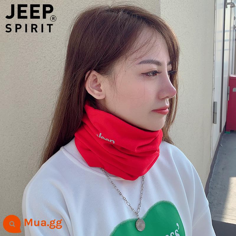 Cổ xe JEEP cotton nguyên chất dành cho nam và nữ mùa thu đông ấm áp bảo vệ cổ cổ nhỏ đi xe đạp ngoài trời khăn lạnh mặt nạ chống gió - rượu vang